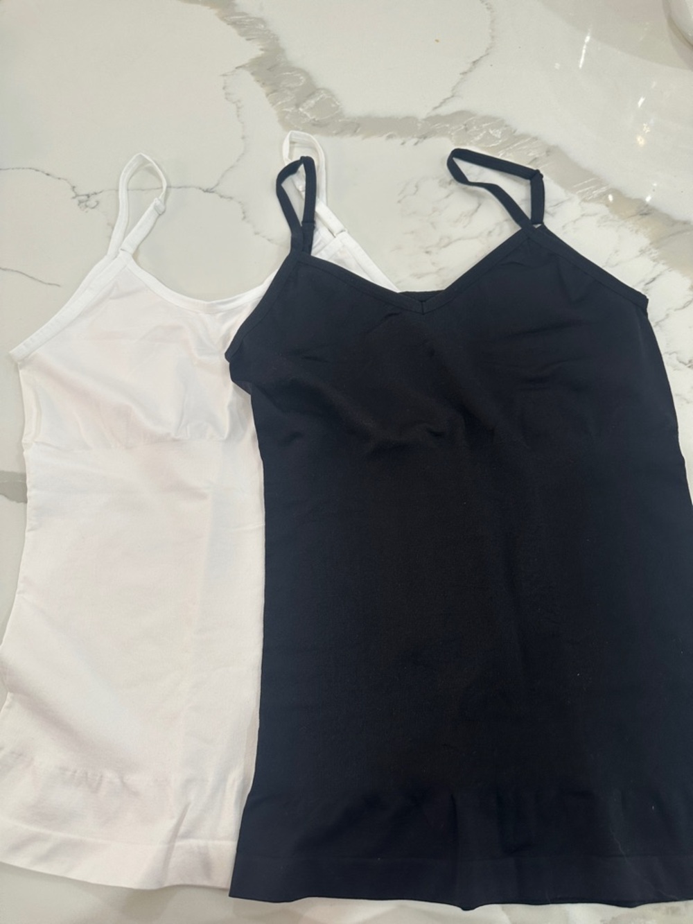 Skinnygirl Black & White Seamless Camisole Shapewear Tank Tops